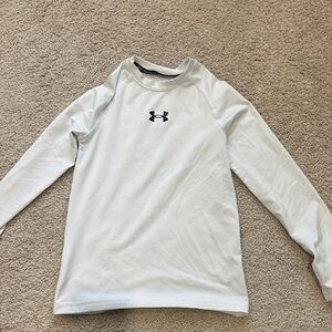 Under Armour Kids Long Sleeve White Shirt